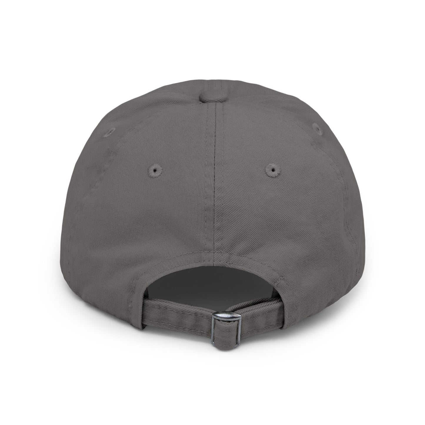 "Good Job" Distressed Cap with Whimsical Alien Design