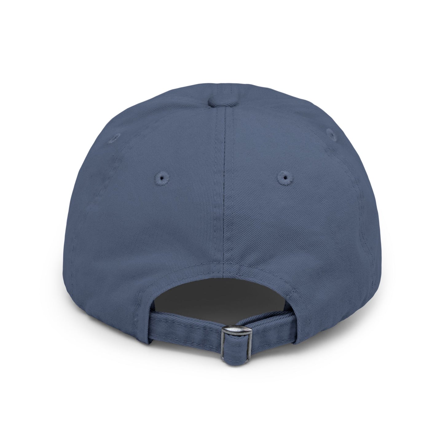 "Good Job" Distressed Cap with Whimsical Alien Design