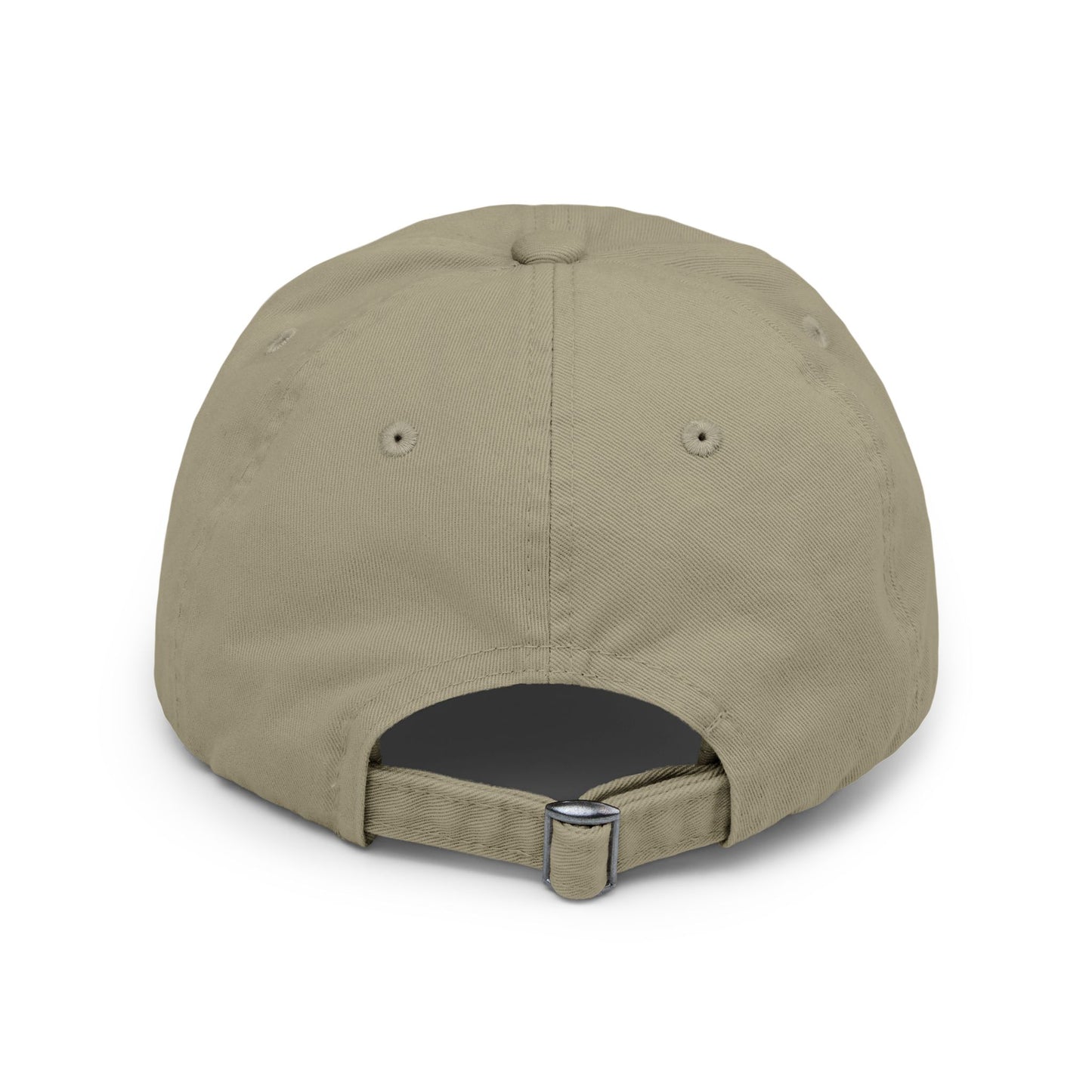 "Good Job" Distressed Cap with Whimsical Alien Design