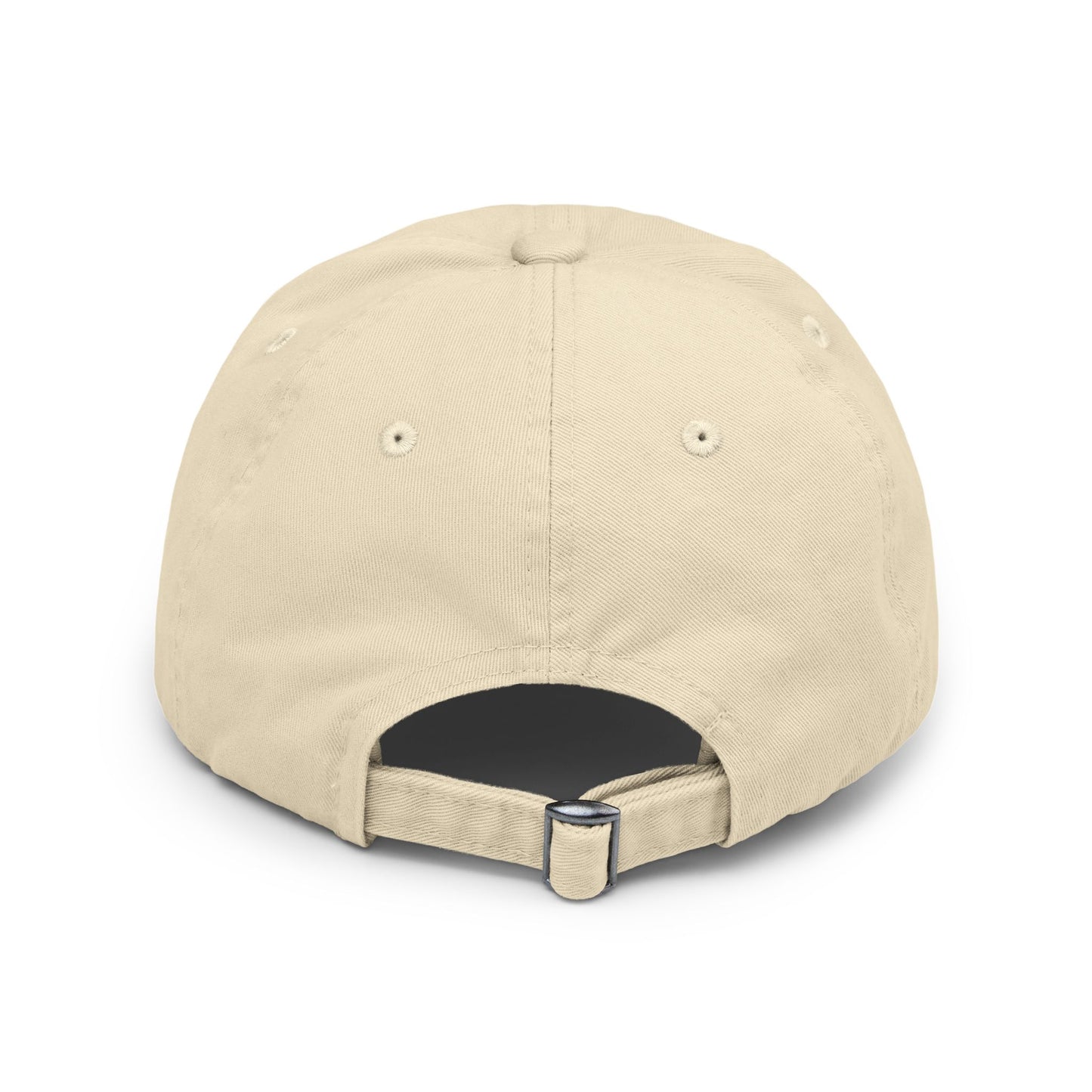 "Good Job" Distressed Cap with Whimsical Alien Design