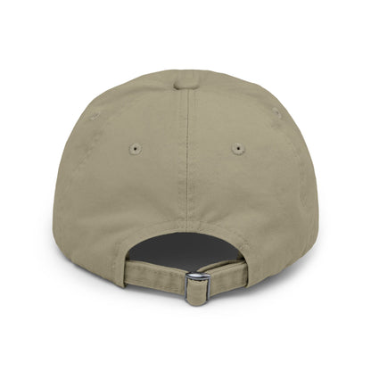 "Good Job" Distressed Cap with Whimsical Alien Design
